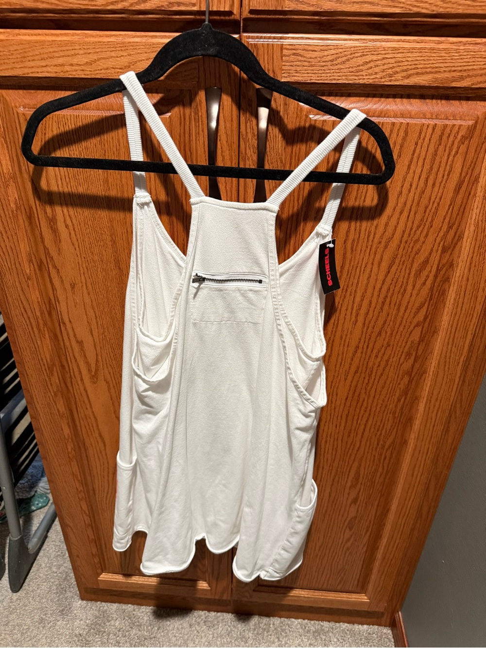 FP Movement by Free People Cream Tank Romper with Coral Accent - Picture 2 of 2